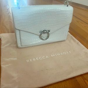 White Faux Croc Rebecca Minkoff Crossbody